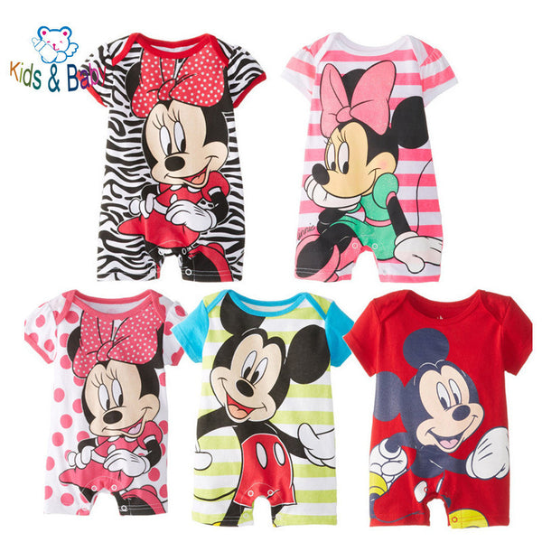 Mikey Minnie Cartoon Baby Romper