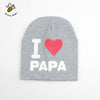 I LOVE PAPA MAMA Knitted Bonnet